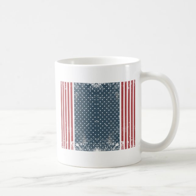 Caneca De Café bandeira americana vertical (Direita)