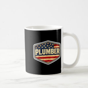 Caneca De Café Bandeira americana vintage encanador hidráulico pa