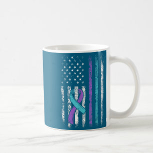 Caneca De Café Bandeira Americana Vintage EUA Prevenção ao Suicíd