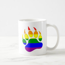Caneca De Café Bandeira Arco-Íris Pata de Urso Gay