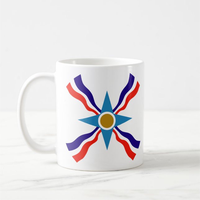 Caneca De Café Bandeira assíria - Café Ata d'Ator ou Tea Mug (Esquerda)