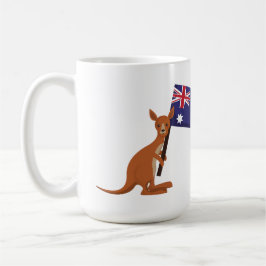 Caneca De Café bandeira australiana canguru