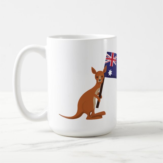 Caneca De Café bandeira australiana canguru (Esquerda)