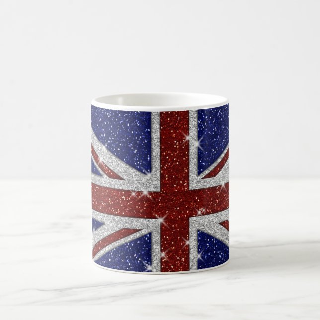 Caneca De Café Bandeira brilhante de Union Jack da faísca dos (Centro)