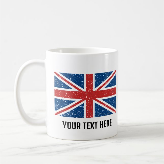 Caneca De Café Bandeira Britânica da Trendy Personalizada (Esquerda)