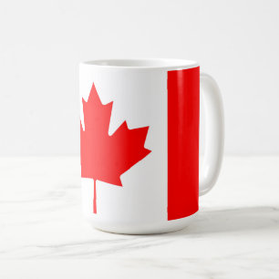 Caneca De Café Bandeira canadense do Patriótico Folha Vermelha d