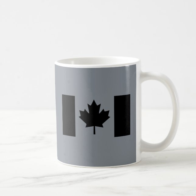 Caneca De Café Bandeira canadense no estilo preto (Direita)