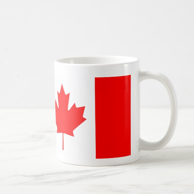 Caneca De Café Bandeira canadense patriótica (Direita)