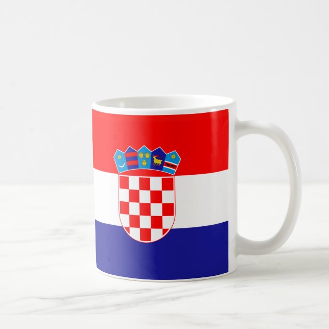 Caneca De Café Bandeira Cerâmica da Croácia Mug (Direita)
