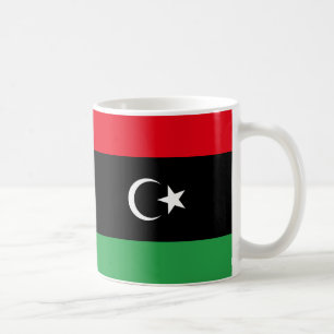 Caneca De Café Bandeira Cerâmica da Líbia