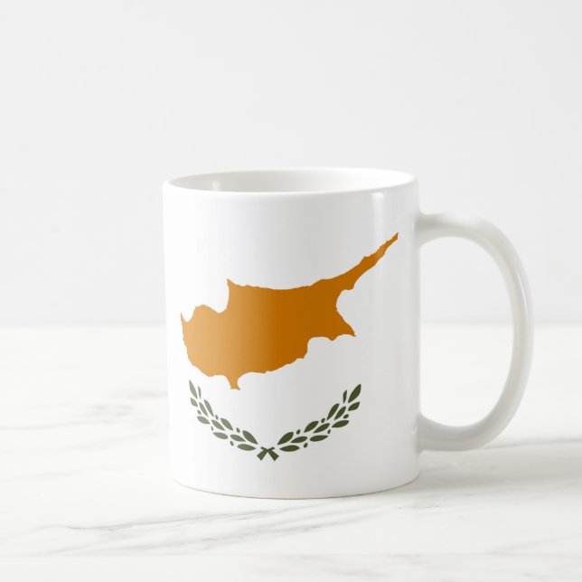 Caneca De Café Bandeira Cerâmica de Chipre Mug (Direita)