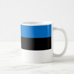 Caneca De Café Bandeira Cerâmica, Estônia<br><div class="desc">Mostre o seu orgulho na Estônia com esta caneca cerâmica, elegantemente projetada para a Estônia. Apresentando as icônicas faixas horizontais de azul, preto e branco, esta caneca é um tributo perfeito à rica história, cultura e identidade nacional da Estônia. Quer você esteja apreciando seu café matinal, chá, ou qualquer bebida...</div>
