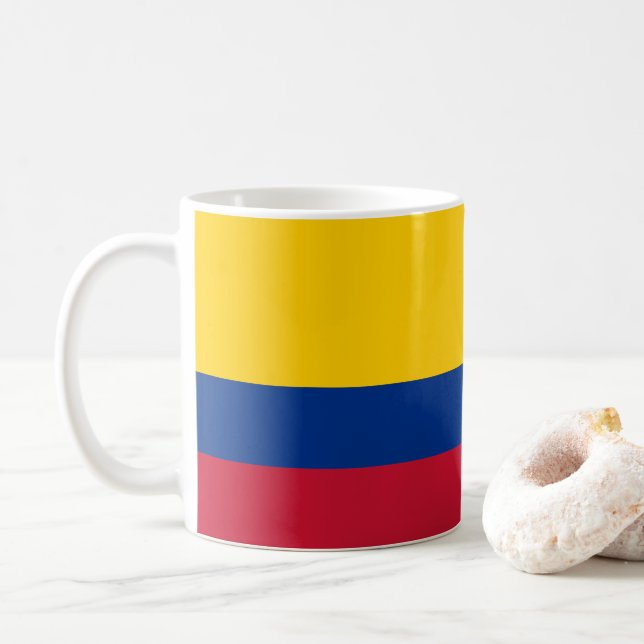 Caneca De Café bandeira colombiana (Com Donut)