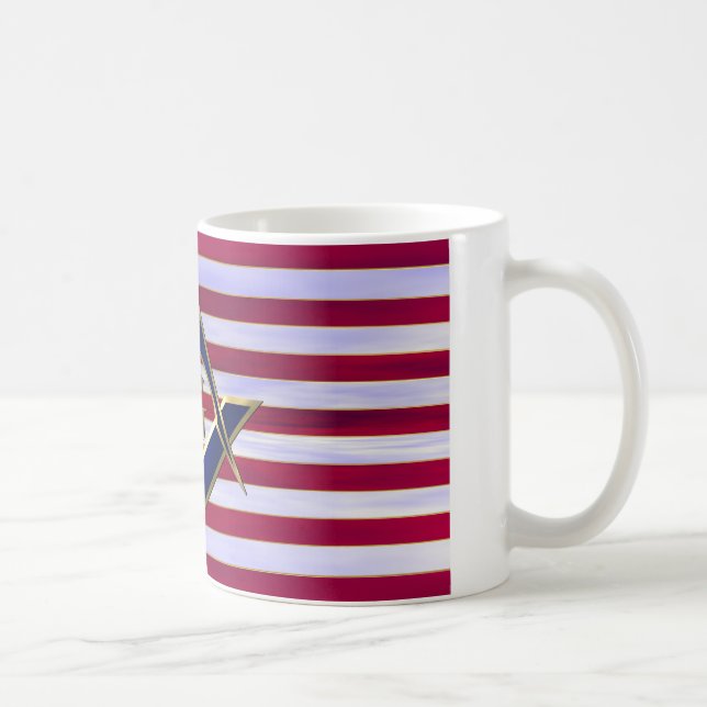 Caneca De Café Bandeira com quadrado e compassos (Direita)