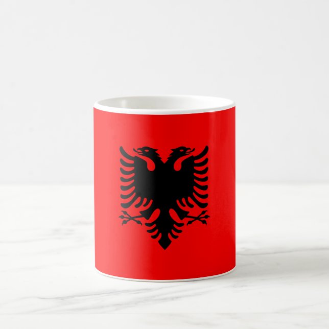 Caneca De Café Bandeira da Albânia (Centro)