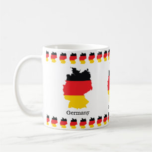 Caneca De Café Bandeira da Alemanha no Design de Souvenir de Mapa