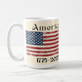 Caneca De Café Bandeira da América de 1776 a 2026 EUA 250º Aniver