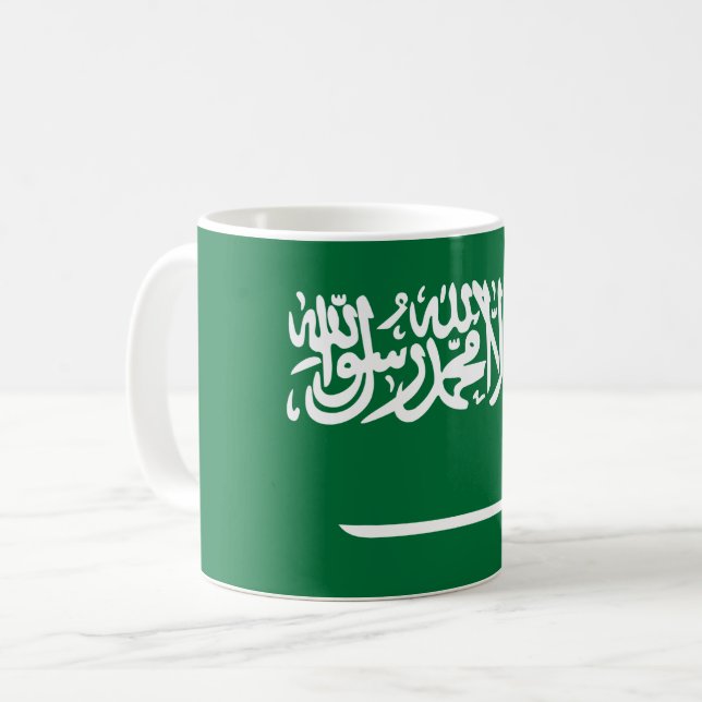 Caneca De Café Bandeira da Arábia Saudita (Frente Esquerda)