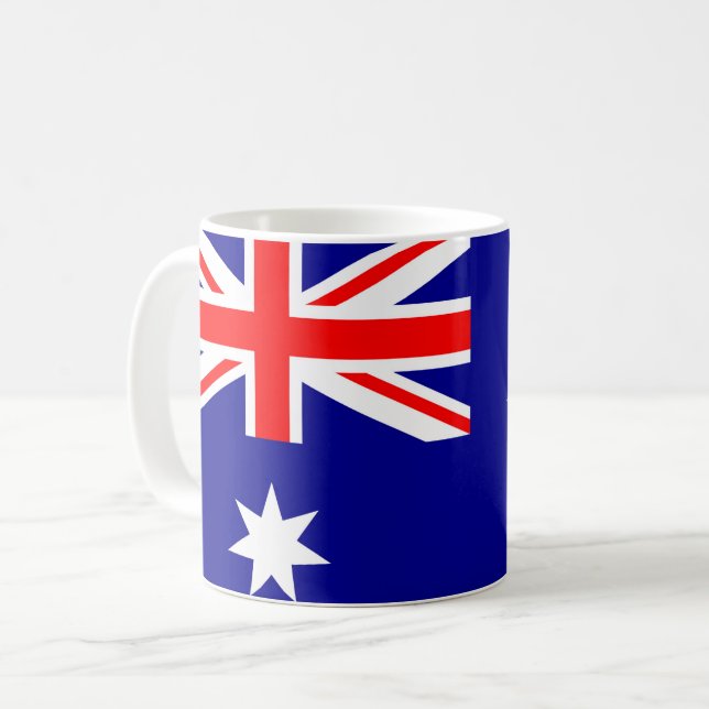 Caneca De Café Bandeira da Austrália (Frente Esquerda)