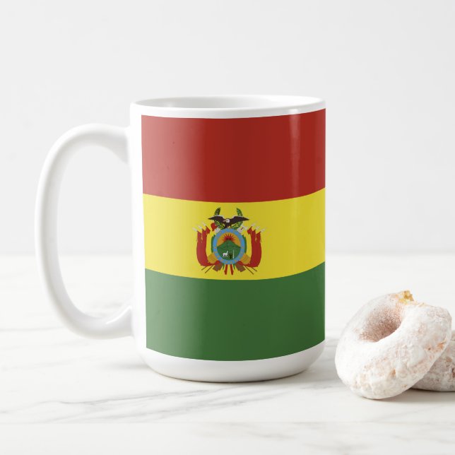 Caneca De Café Bandeira da Bolívia (Com Donut)