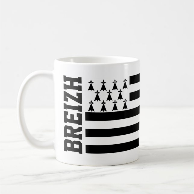 Caneca De Café Bandeira da Bretanha, França (Esquerda)