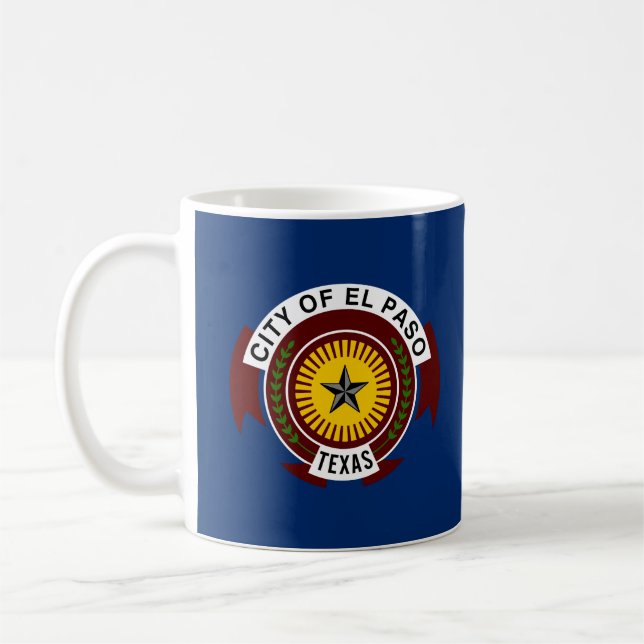 Caneca De Café Bandeira da cidade de El Paso, Texas Coffee Mug (Esquerda)