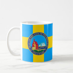 Caneca De Café Bandeira da cidade de Wilmington, Delaware