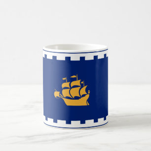 Caneca De Café Bandeira da Cidade do Quebec (Québec, Canadá)
