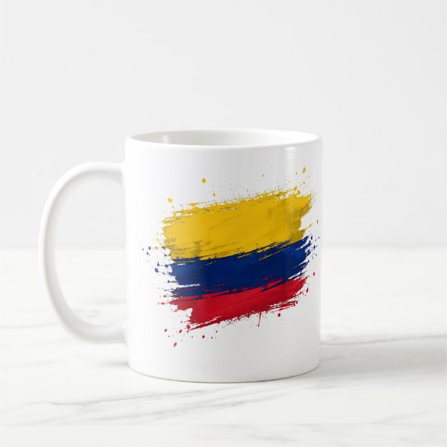 Caneca De Café bandeira da Colômbia (Esquerda)
