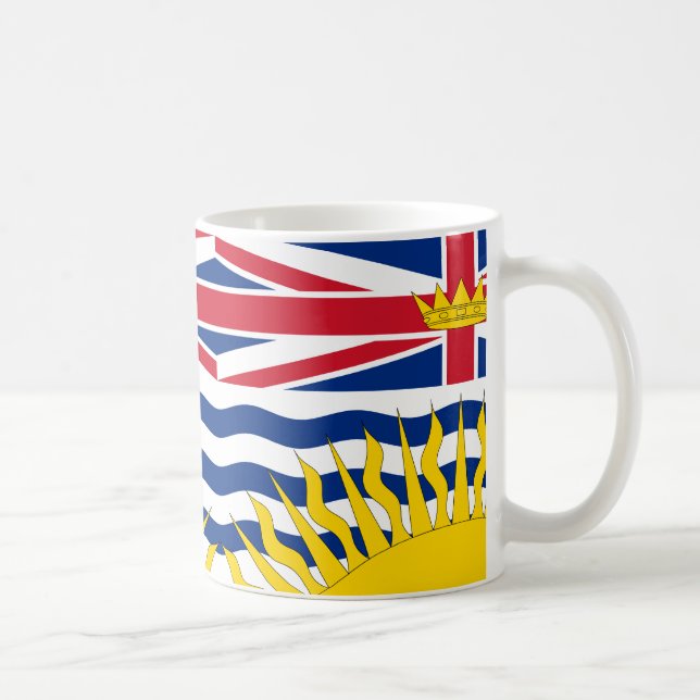 Caneca De Café Bandeira da Colúmbia Britânica Mug (Direita)