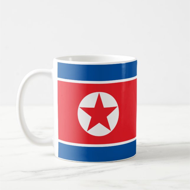 Caneca De Café Bandeira da Coreia do Norte (Esquerda)
