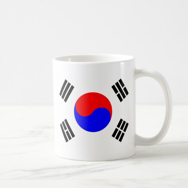 Caneca De Café Bandeira da Coreia do Sul (Direita)