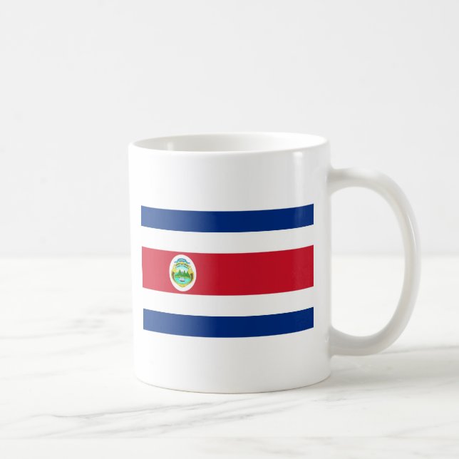 Caneca De Café Bandeira da Costa Rica (Direita)