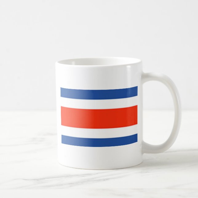 Caneca De Café Bandeira da Costa Rica (Direita)