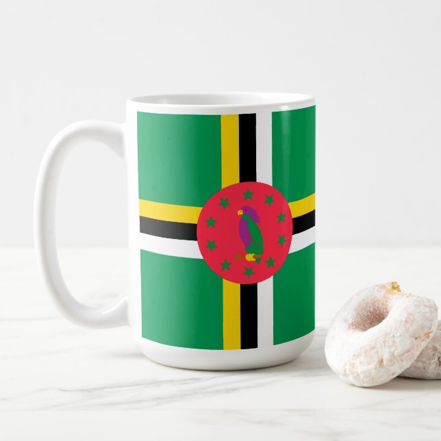 Caneca De Café Bandeira da Domínica (Com Donut)