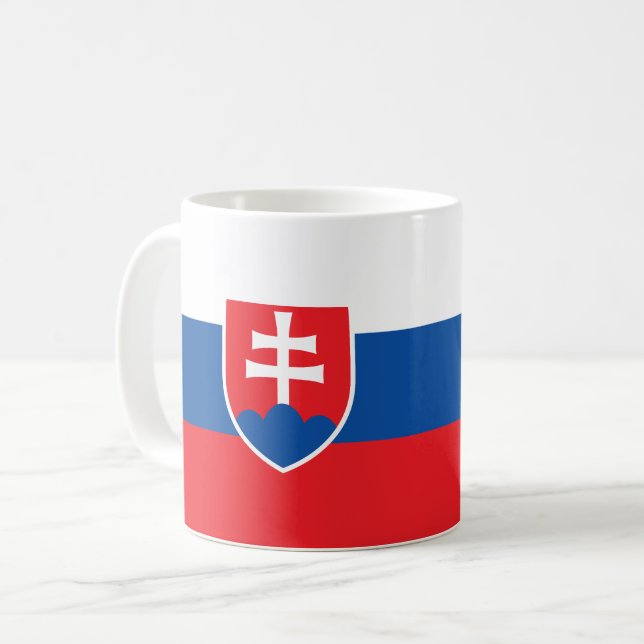 Caneca De Café Bandeira da Eslováquia (Frente Esquerda)