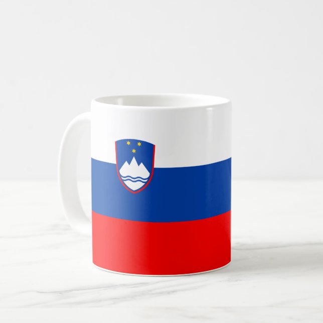 Caneca De Café Bandeira da Eslovênia (Frente Esquerda)