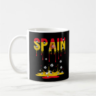 Caneca De Café Bandeira da Espanha de Futebol Americano Gotejante