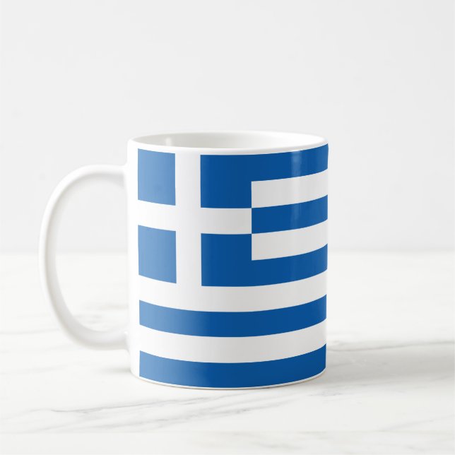 Caneca De Café Bandeira da Grécia (Esquerda)