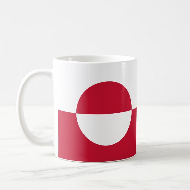 Caneca De Café Bandeira da Gronelândia (Esquerda)