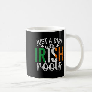 Caneca De Café Bandeira da Irlanda Apenas Uma Garota Com Raízes I