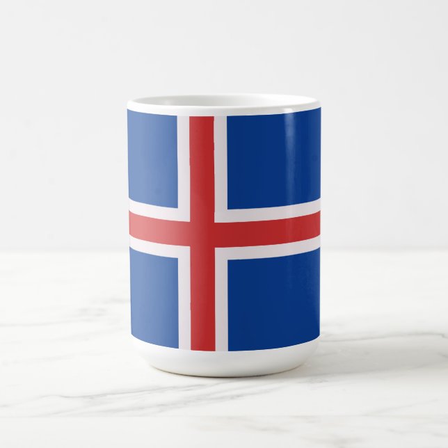 Caneca De Café Bandeira da Islândia (Centro)