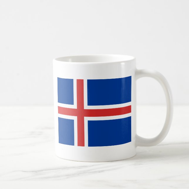 Caneca De Café Bandeira da Islândia (Direita)