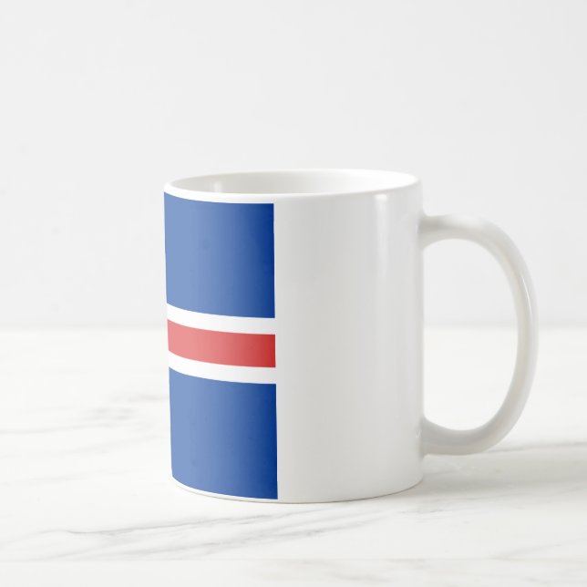 Caneca De Café Bandeira da Islândia (Direita)