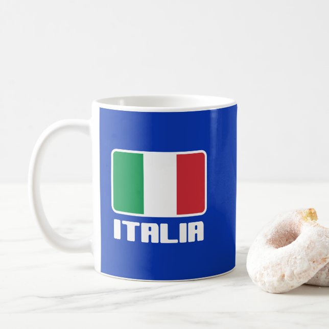 Caneca De Café Bandeira da Itália (Com Donut)