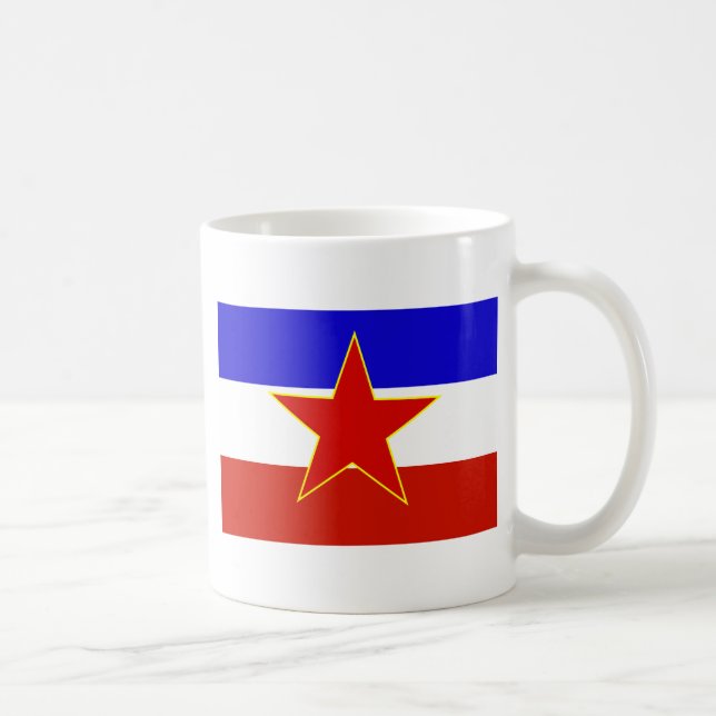 Caneca De Café Bandeira da Jugoslávia (Direita)