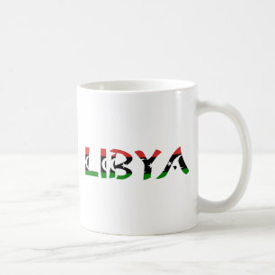 Caneca De Café Bandeira da LíbiaPalavra