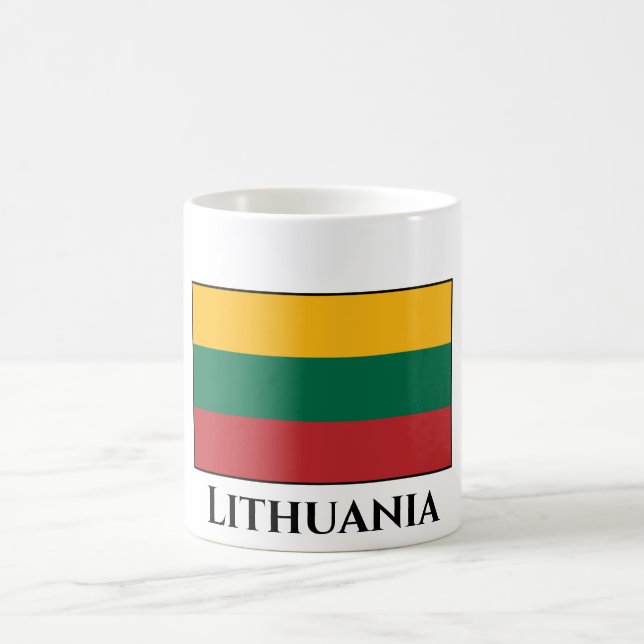 Caneca De Café Bandeira da Lituânia (lituana) (Centro)