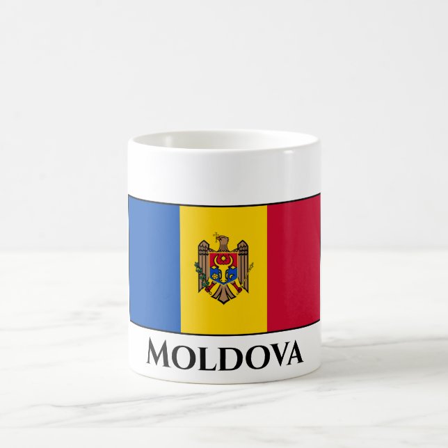 Caneca De Café Bandeira da Moldávia (Centro)