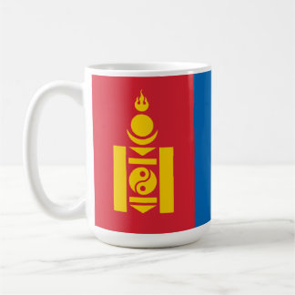 Caneca De Café Bandeira da Mongólia Símbolo Soyombo Mongóis